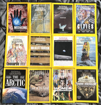 National Geographic 2019 Complete Year Issues Magazine Lot of 12 w/ No Map