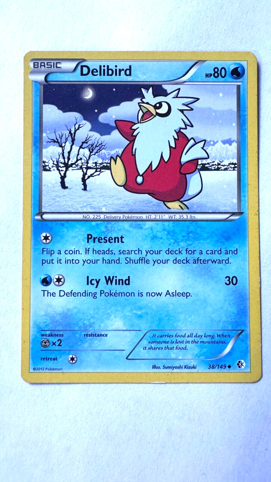 Delibird 38/149 - Boundaries Crossed - Uncommon -  Pokémon - 2012 - NM