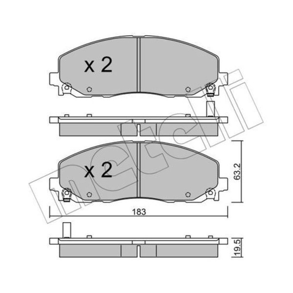 Metelli BremsbeläGe Vorne FüR Fiat Freemont Chrysler Grand Voyager V-image