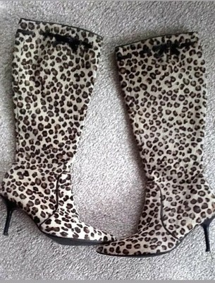leopard skin boots uk