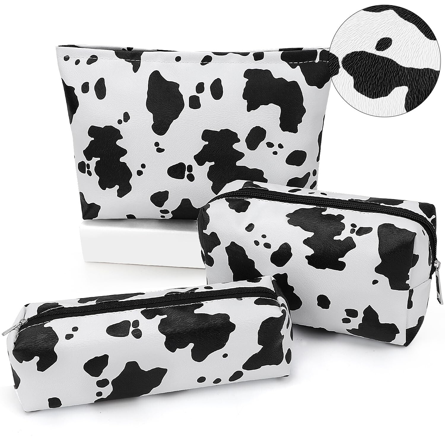 EIMMBD 3-Piece Large Makeup Bag Set for Travel and Toiletry Storage