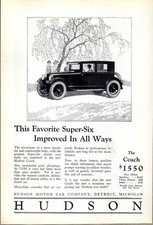 1924 Print Ad Hudson Cars Super-Six Made in Detroit,MI