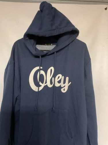 Vintage Large OBEY Worldwide HOODIE Sweatshirt shirt Stussy Hawk - Picture 3 of 4