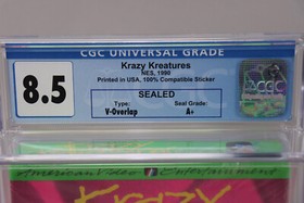 Krazy Kreatures Nintendo NES 1990 Puzzle Game New Factory Sealed CGC Graded 8.5