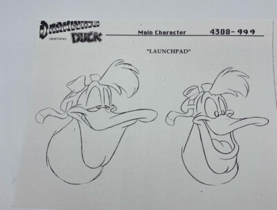 Darkwing Duck LAUNCHPAD 1991 Production COPY Model Cel Drawing