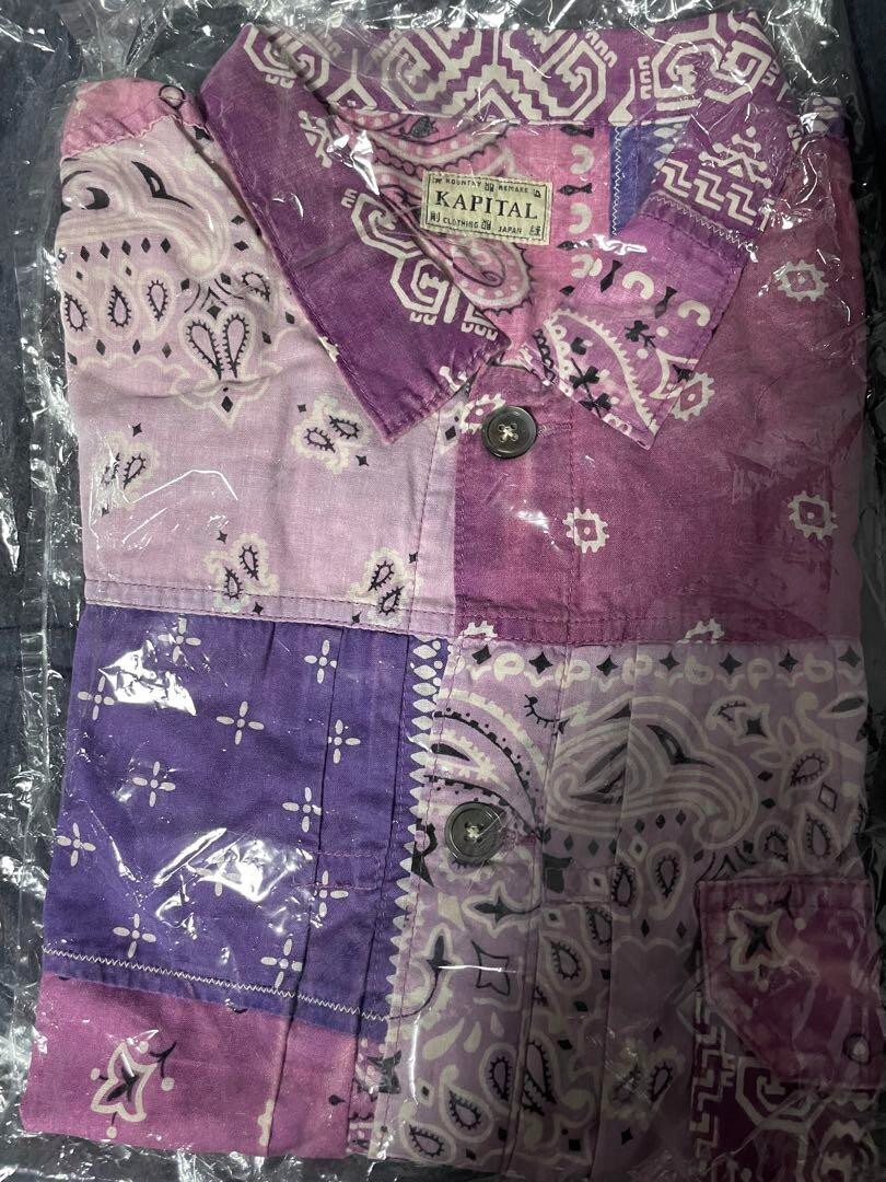 KAPITAL❁アメリカ製ヴィンテージバンダナ使用Tシャツ Unused Kapital Bandana Print Shirt, Size L | eBay