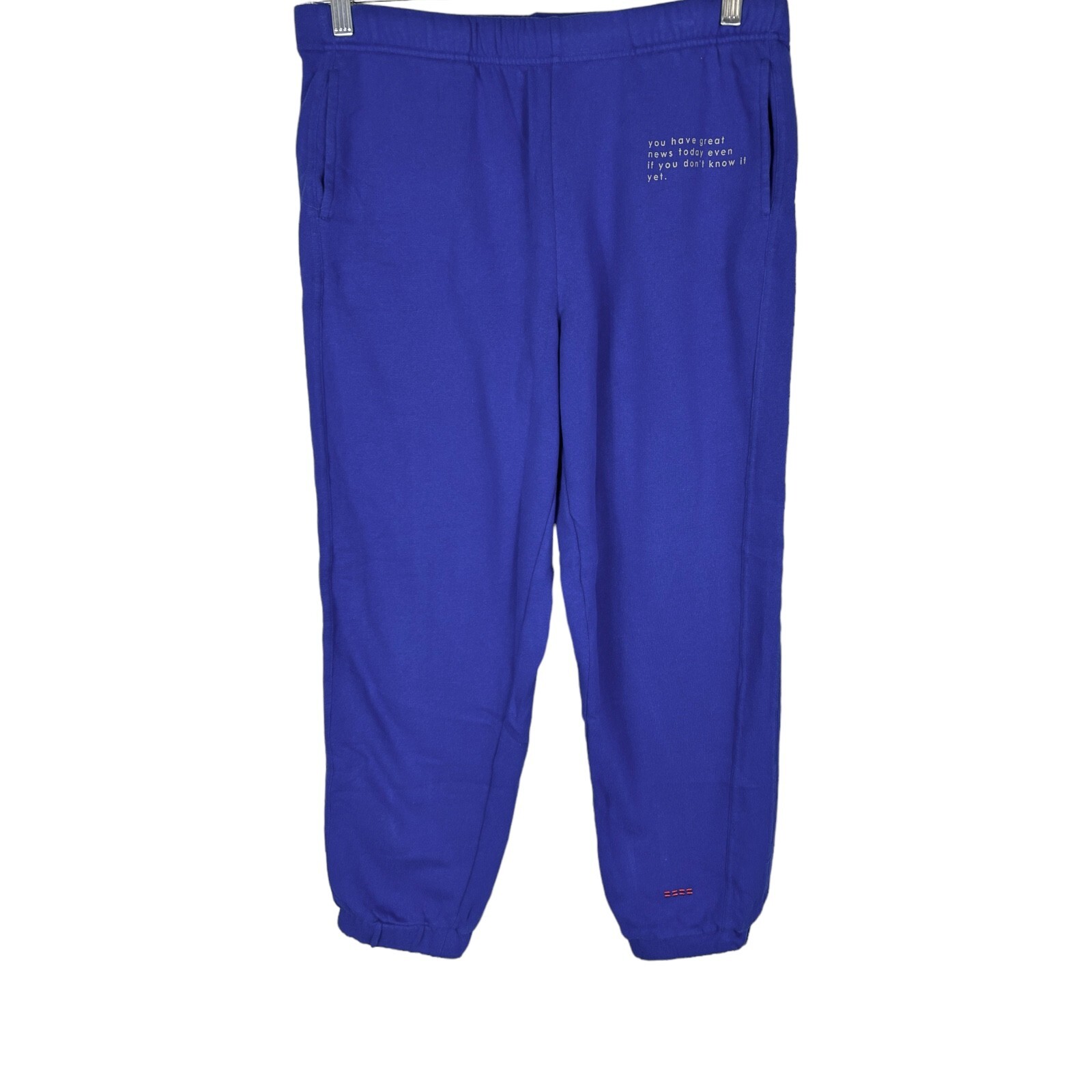 Peace Love World Women's Petite Alina Jogger Pants Solid Marine