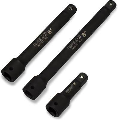 NEIKO 00237A 1/2-Inch-Drive Impact Extension-Bar Set, Made with Crv Steel, 3-Inc