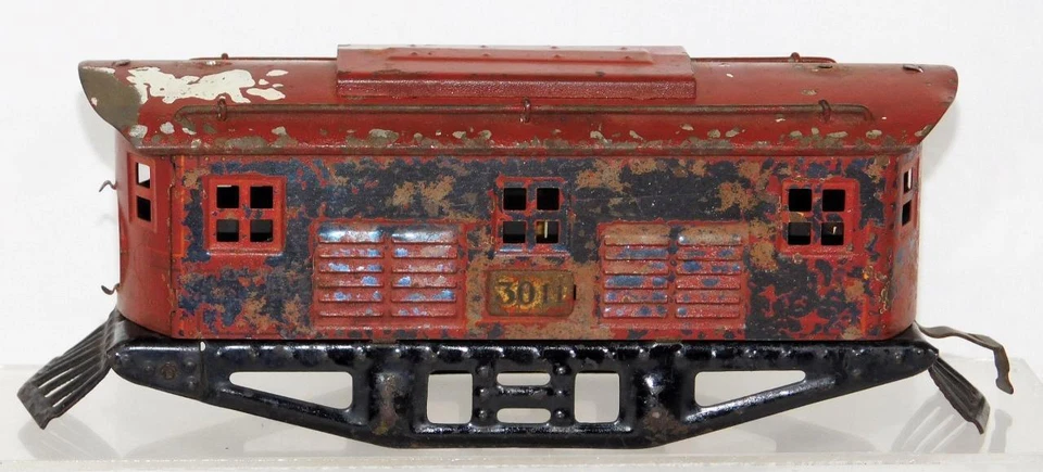 American Flyer O gauge 3011 metal Loco Shell & Cast iron frame Boxcab Prewar - Image 3 of 4