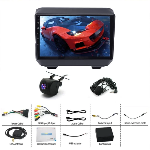 CarPlay For 2018-2022 Jeep Wrangler JL Gladiator Android 13 Car Radio Stereo GPS - Picture 2 of 17