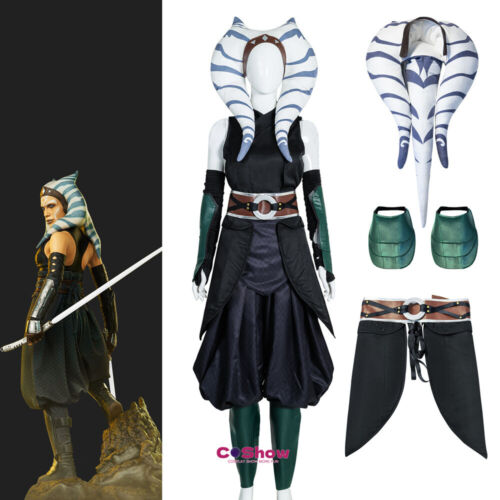 Ahsoka Tano Cosplay Costume The Mandalorian S2 Top Pants Outfits Halloween Suit - Picture 1 of 10