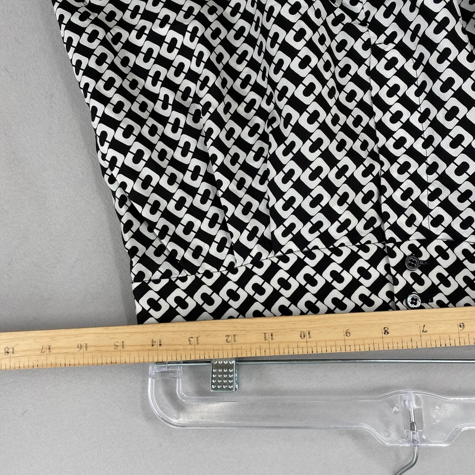 Culotte corto de seda para mujer Diane Von Furstenberg talla 2 negro blanco geométrico Foto 4 de 4