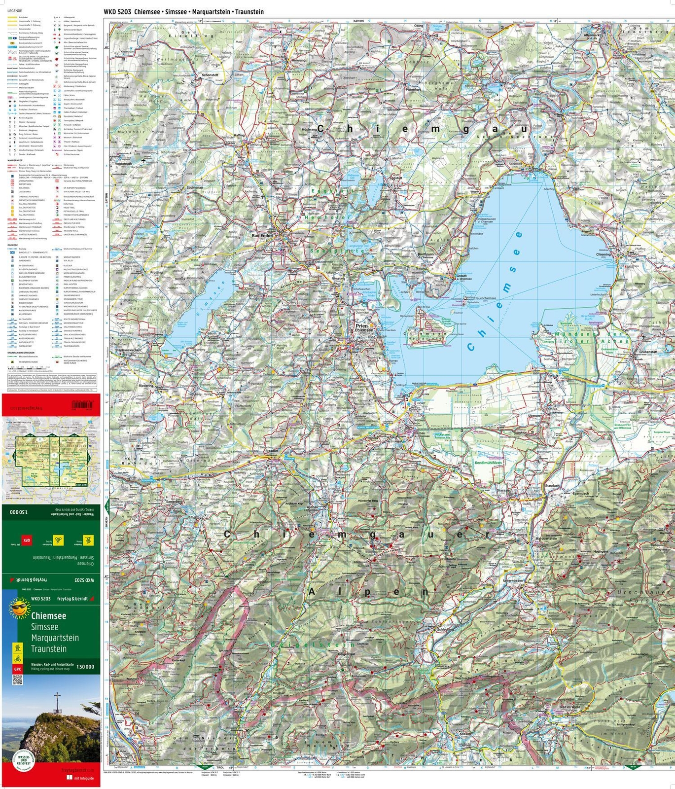 Thumbnail - Chiemsee, Wander-, Rad- Und Freizeitkarte 1:50.000, Freytag & Berndt,