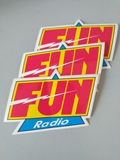 Lot 3 Autocollants FUN RADIO 1993/1994 Neufs