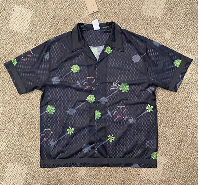 Nike Shirt Top Premium Warm Up Basketball Button Front Loose Fit DM8782 Men's L