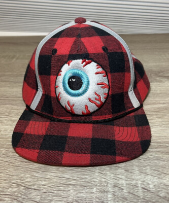 Rare New Era Mishka Red Eye MNWKA adjustable Flannel Red Black Plaid pattern
