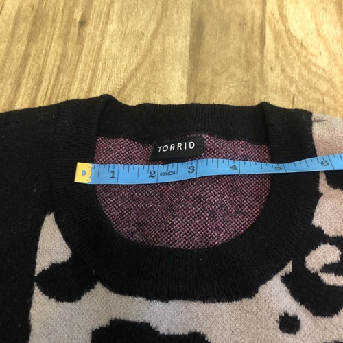 Torrid Animal Print Pink Blue Stripe Leopard Pullover Sweater Womens Plus Size 1 - Picture 5 of 10