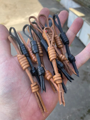 leather keychain lanyard , braided keychain , backpack pendant, knife lanyard