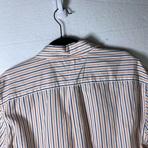 Tommy Hilfiger Mens Large Vertical Striped Button Down Dress Shirt Long Sleeve - Picture 5 of 9