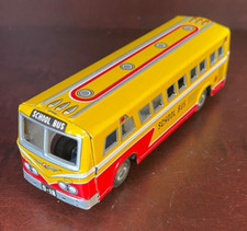 Vintage 6.5" Tin School Bus Made in Japan Vtg 50's or 60's, Friction NOT working