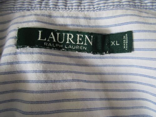 Lauren Ralph Lauren Pin Stripe Shirt Dress Blue White Ladies XL Minor Flaw GUC - Picture 4 of 21