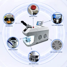 Used 100W 60J Desktop Jewelry Laser Welding Machine Spot Laser Welders