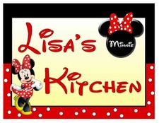 PERSONALIZED DISNEY KITCHEN MINNIE MOUSE KITCHEN FRIDGE MAGNET