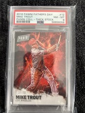 MIKE TROUT 2016 Panini Father's Day Collection #12 Thick Stock /50 PSA 8 1 High
