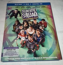 Suicide Squad Extended Cut Blu-ray DVD Digital HD DC Movie Will Smith