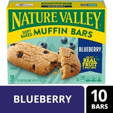Soft Baked Muffin Bars, Blueberry, Snack Bars, 10 Bars, 12.4 oz