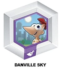 Disney Infinity Series 3 Power Disc Danville Sky Phineas And Ferb Skydome  9E