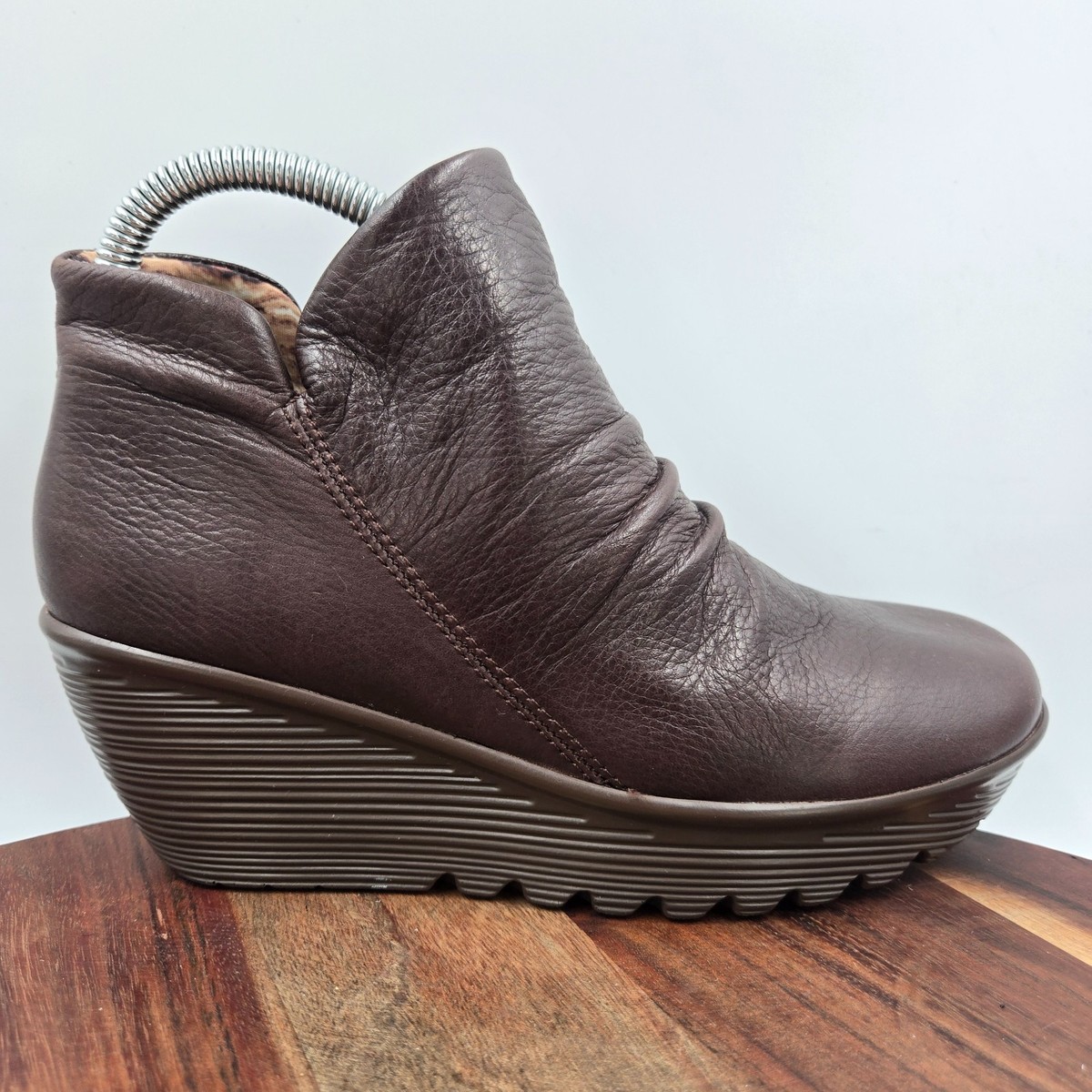 Skechers Parallel Double Trouble Boots Women's 7 Brown Leather Platform  Wedge | eBay