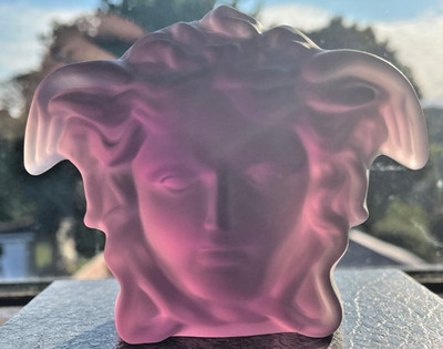 Rosenthal Versace Glass Paperweight Amethyst Brand New Boxed NOW REDUCED