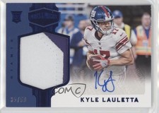 2018 Panini Plates & Patches Rookie Blue 35/50 Kyle Lauletta Patch Auto 0jd0