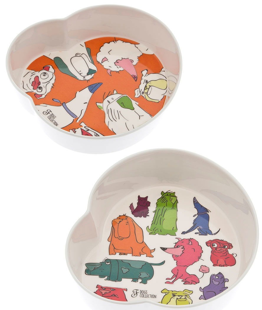 Juego de 2 cuencos de melamina modelo Palette para perros Ferribiella