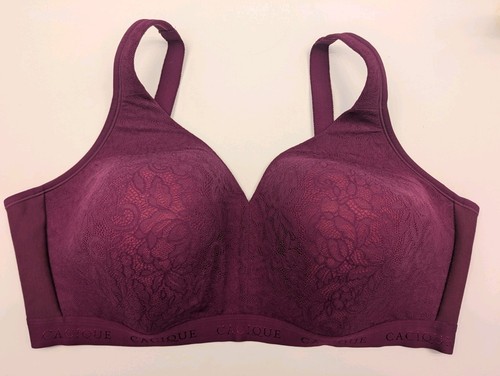 CACIQUE 46F Bra Comfort Band Lightly Lined No Wire Wireless Full ...