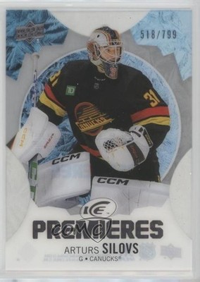2023 Upper Deck Ice Premieres 518/799 Level 4 Arturs Silovs #189 Rookie RC 04vj