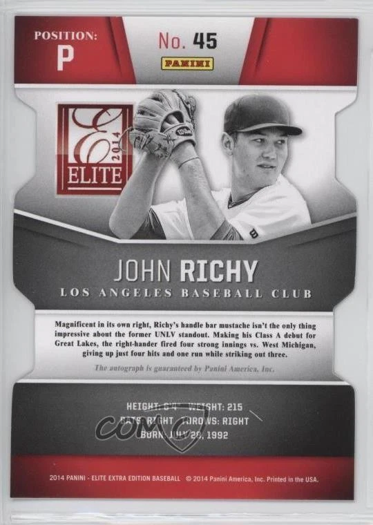 2014 Elite Extra Edition Status Blue Die-Cut Signatures /50 John Richy #45 Auto - Image 2 of 2