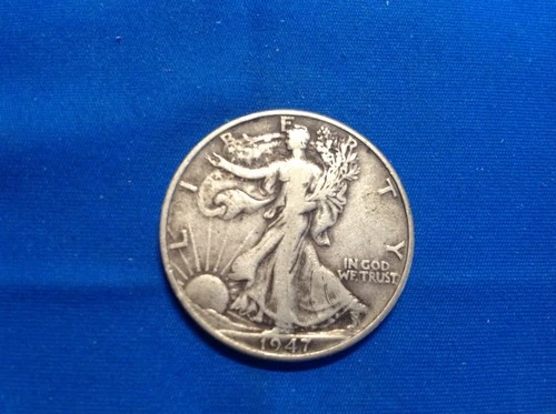 1947 Walking Liberty Half Dollar (tan/green)