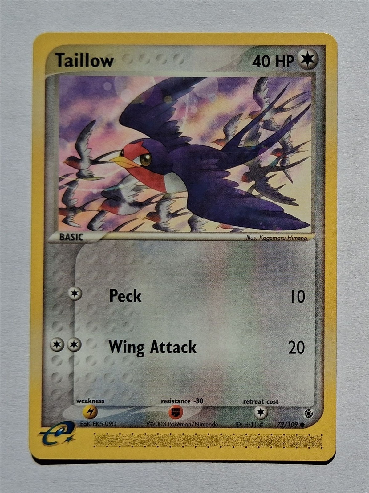 Pokemon - Taillow - Ruby & Sapphire 72/109 - Common - LP