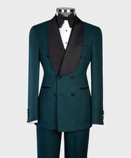 Jovari  Emerald Green Double-Breasted Tuxedo