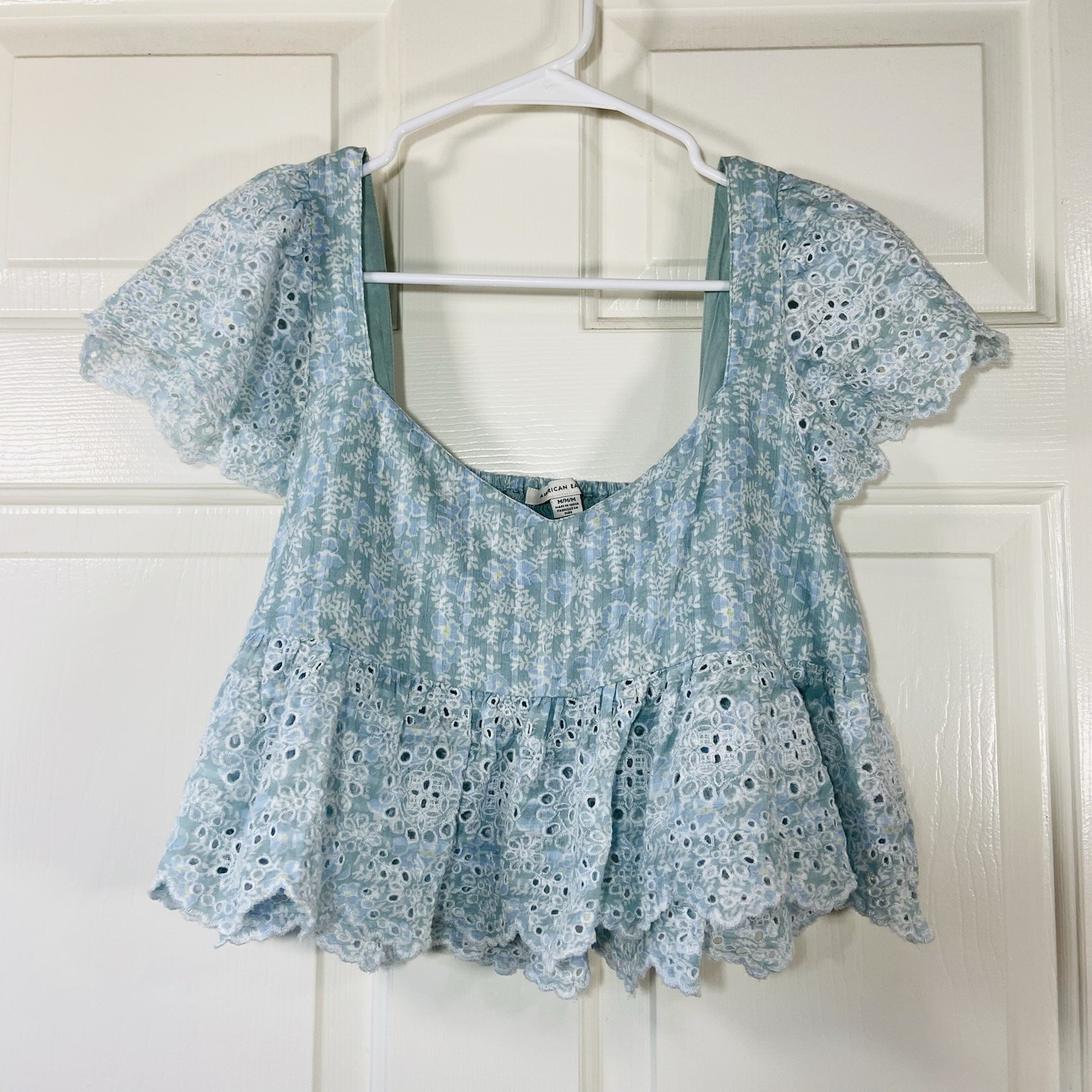 Blue American Eagle Blouse Women’s Size M