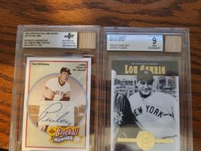 Legendary Fusion Lou Gehrig And Ted Williams Game Used Bat And HandWriting Word