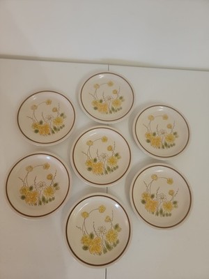 Ekco Eterna Camelot Spring Meadow 6 inch Stoneware Plates Made In Japan