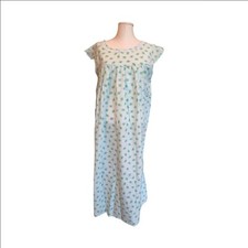 Vtg Kickaway cotton night day house gown grannycore cottagecore traditional XL