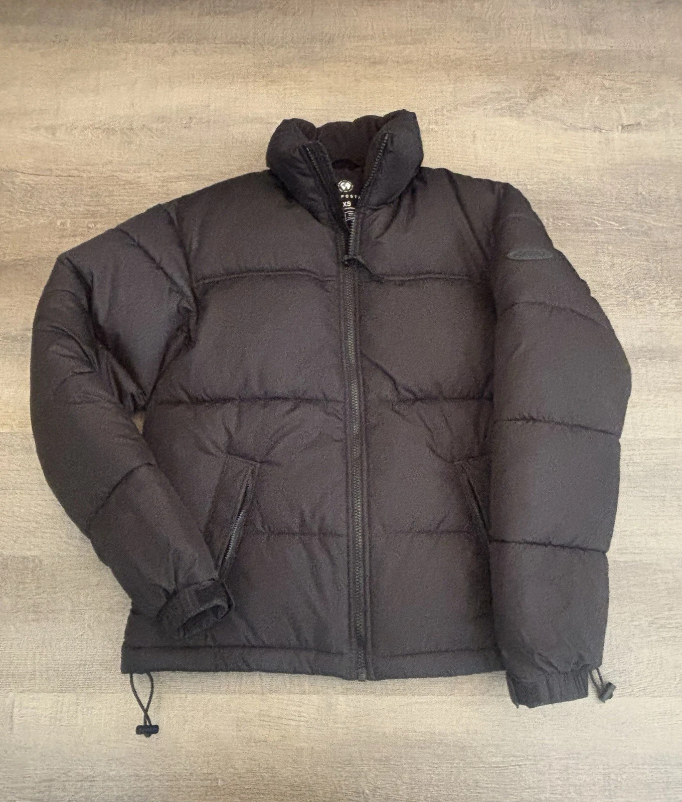 Aeropostale Women's Black Puffer Jacket Full Zip Size XS Recycled Down Feathers