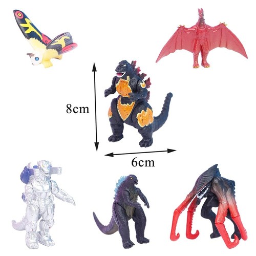 6 PCS Set Godzilla Monsters Figure About 2 inches high. US Seller! Free Ship! - Picture 3 of 3