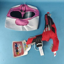 Build A Bear Mighty Morphin Power Rangers Blaster Gun Red Plush & Pink Mask