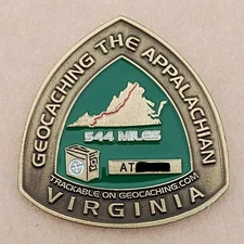 Appalachian Trail Geocoin - Virginia - Antique Bronze - NOT Activated
