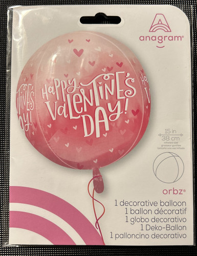 Globo Feliz Día de San Valentín Anagram Orbz 15” X 16” - Imagen 1 de 2